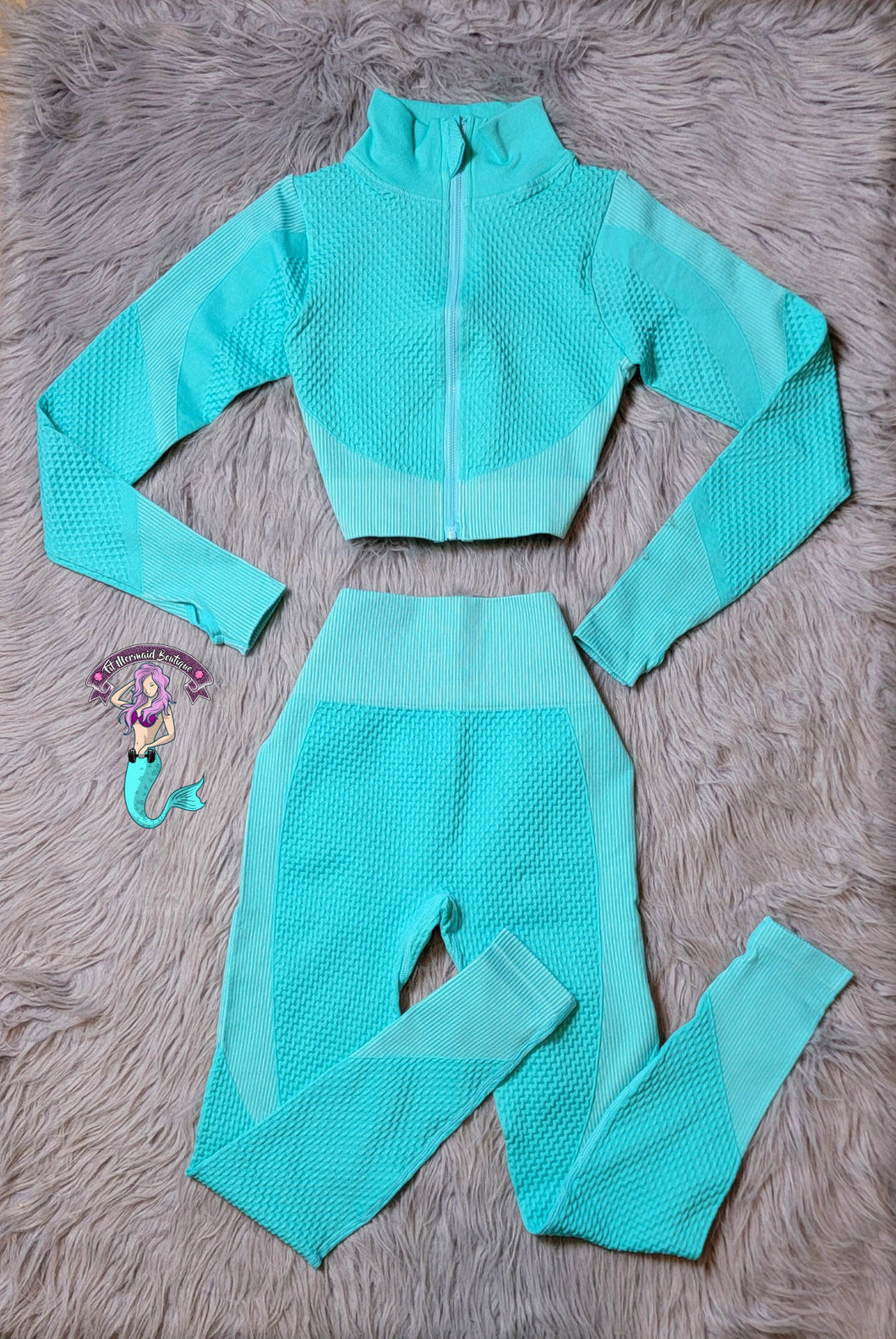 Turquoise Mermaid activewear set