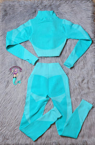 Turquoise Mermaid activewear set