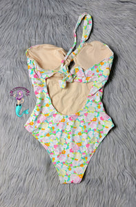 Flowers for water one-piece