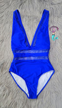 Load image into Gallery viewer, True blue one piece swimsuit
