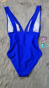 True blue one piece swimsuit