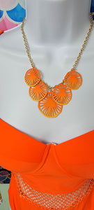 Tropical mango necklace set
