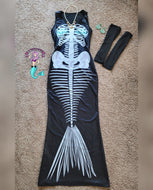 Mermaid skeleton dress