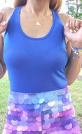 Royal blue sparkly tank top