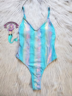 Holographic one piece swimsuit
