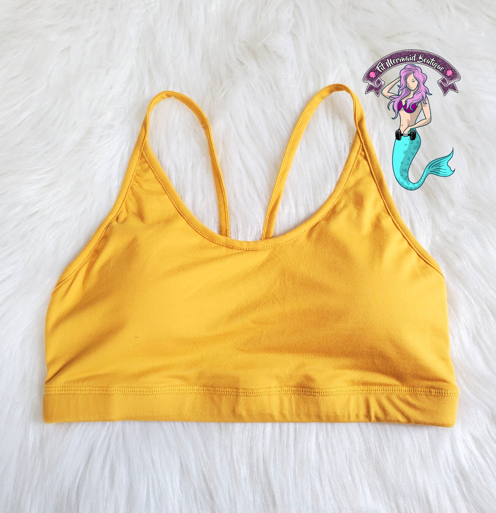 Mustard yellow sport bra – FitMermaidBoutique