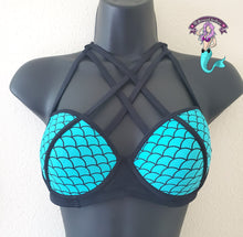 Load image into Gallery viewer, Mermaid high waisted bikini
