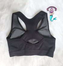 Load image into Gallery viewer, Comfortable black sports bra
