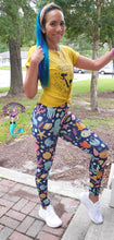 Load image into Gallery viewer, Navy blue sea animals leggings
