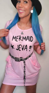 Mermaid Jeva Pink dress with pockets
