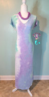 Mermaid colors maxi dress