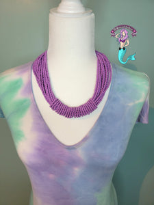 Mermaid colors necklace + earrings set