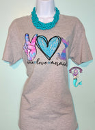 Peace, love, mermaids t-shirt