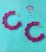 Load image into Gallery viewer, Fushia hoops
