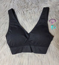 Load image into Gallery viewer, Comfy Black Sports Bra

