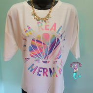 I'm really a Mermaid side slit top